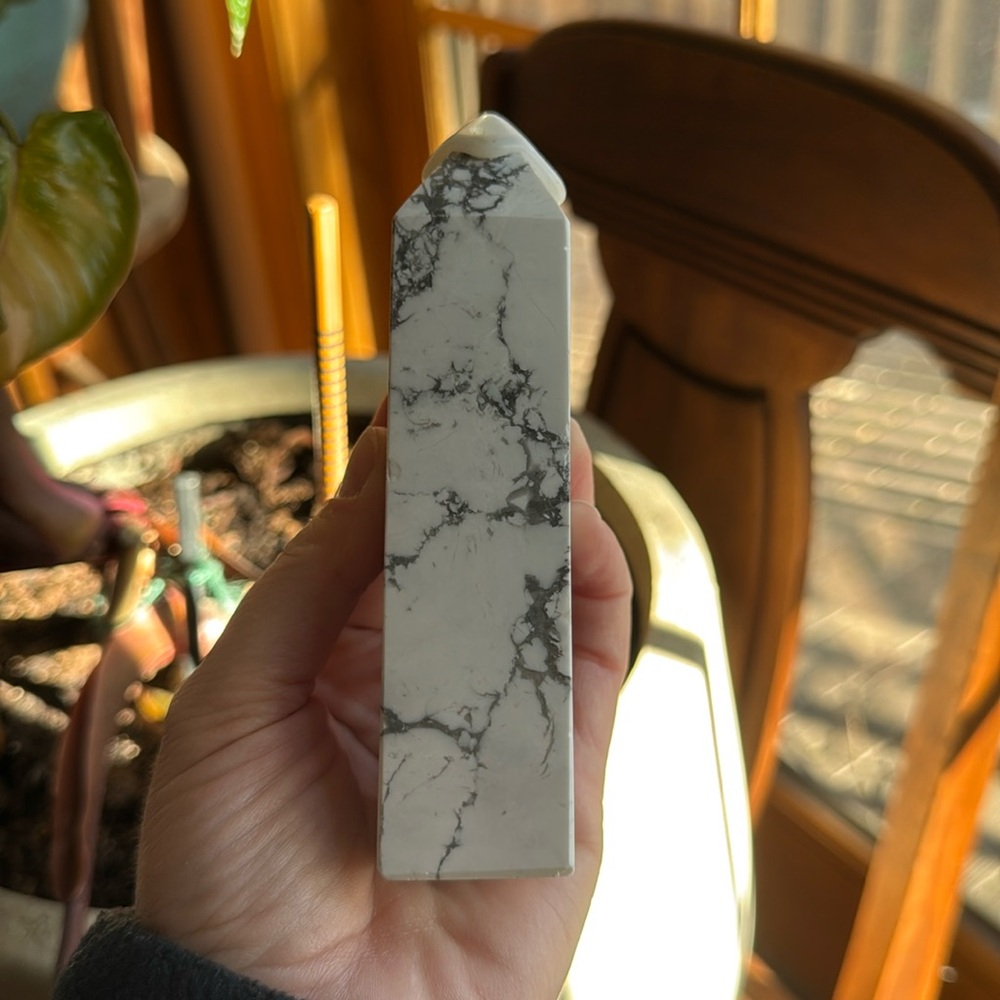 Howlite Crystal Tower